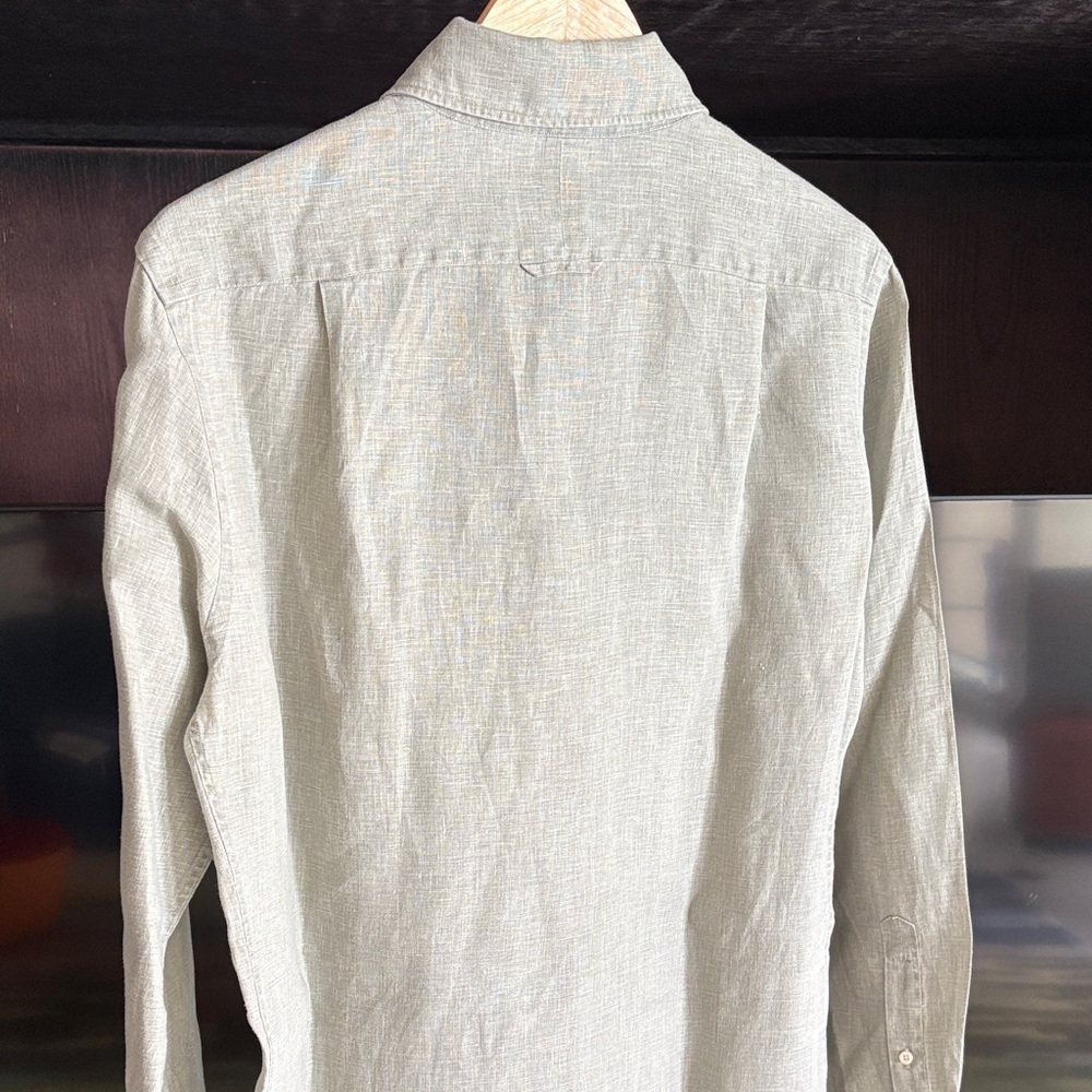 Men's Beige Button-Down Shirt by B - Picture 7 of 8